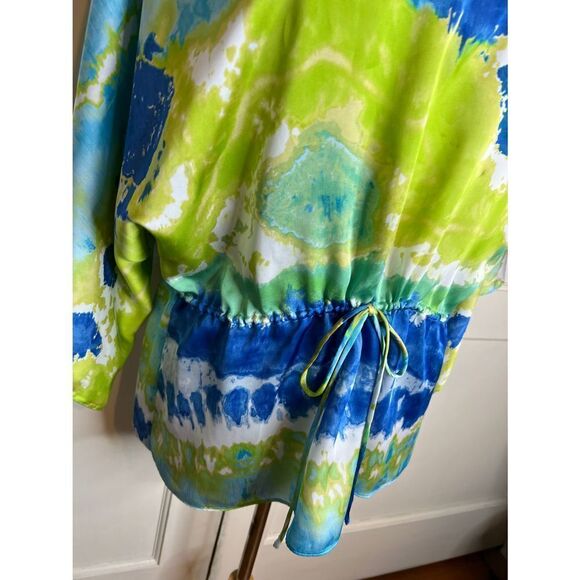 ❤️Chaps Blue tie dye tunic blouse - Picture 3 of 6